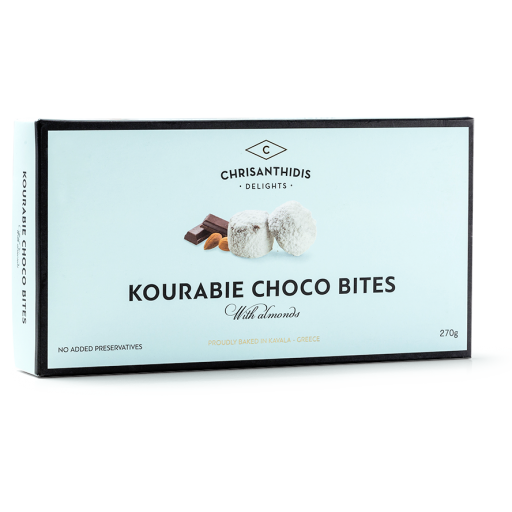 KOURABIE CHOCO BITES WITH ALMONDS