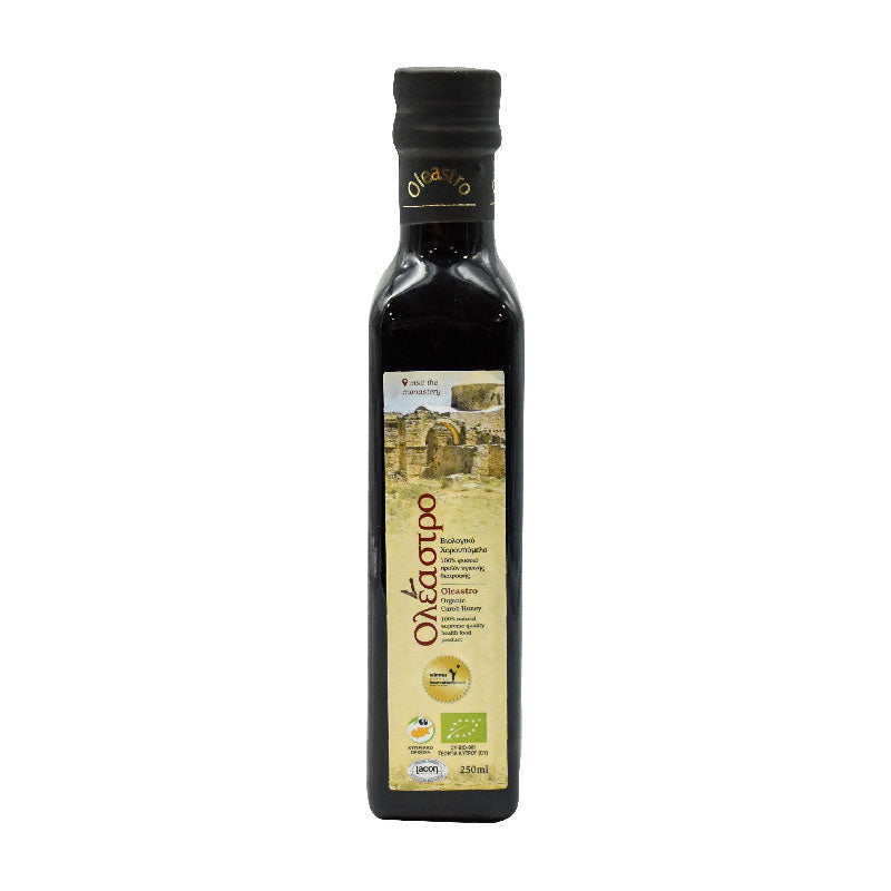 Oleastro Organic Carob Honey 250 ml from Cyprus