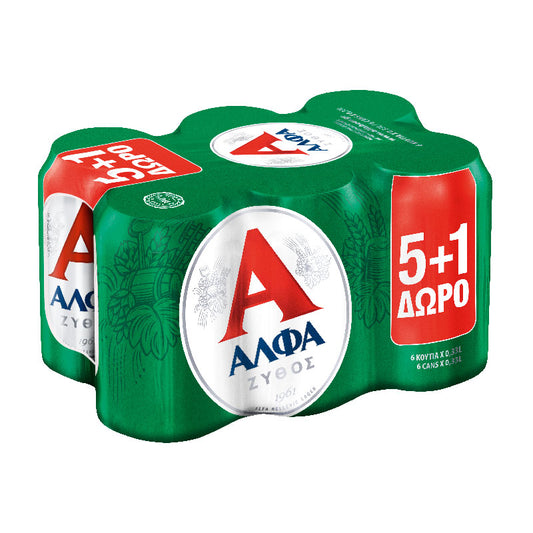 Alfa Beer 6x330 ml cans from Greece