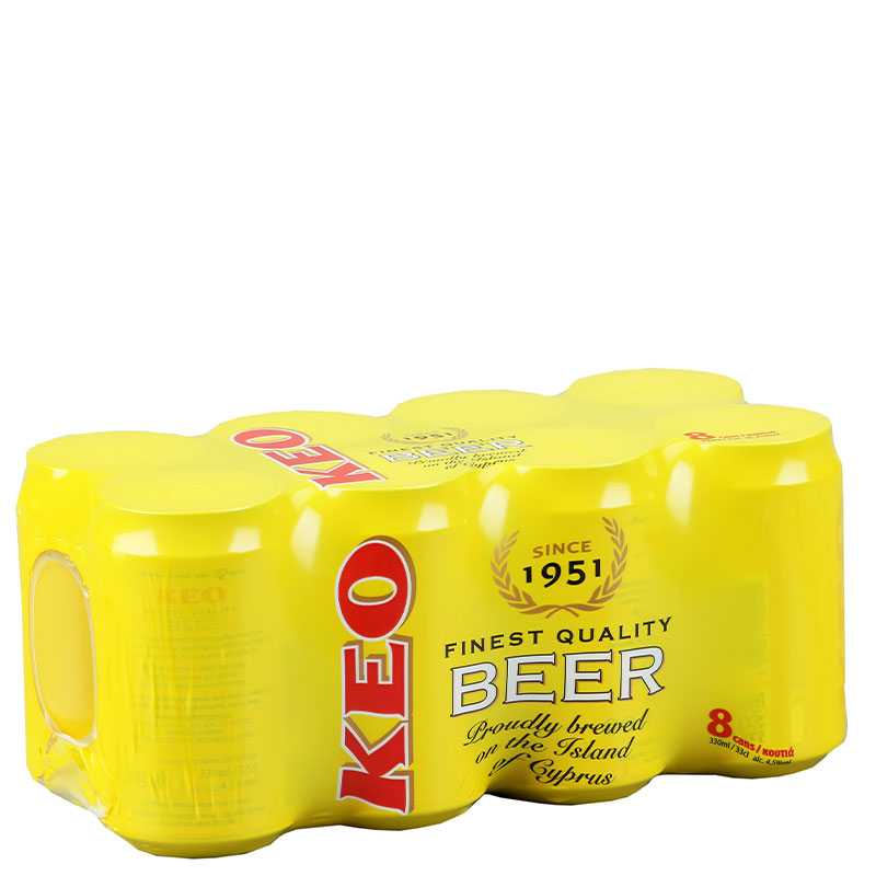 KEO Beer Cans 8 X 330 ml - Beer from Cyprus