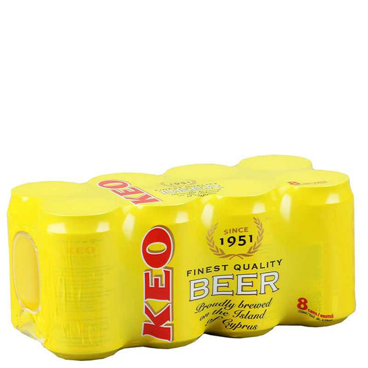 KEO Beer Cans 8 X 330 ml - Beer from Cyprus