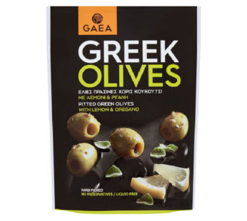 Gaea Pitted Greek Olives with Lemon & Oregano 150 g